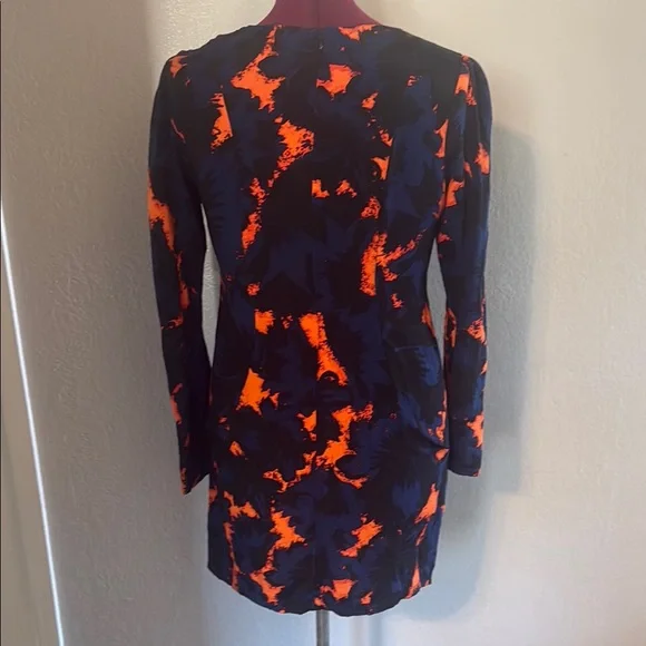 Stylish Orange and Black Women's Dress - Picture 2 of 2